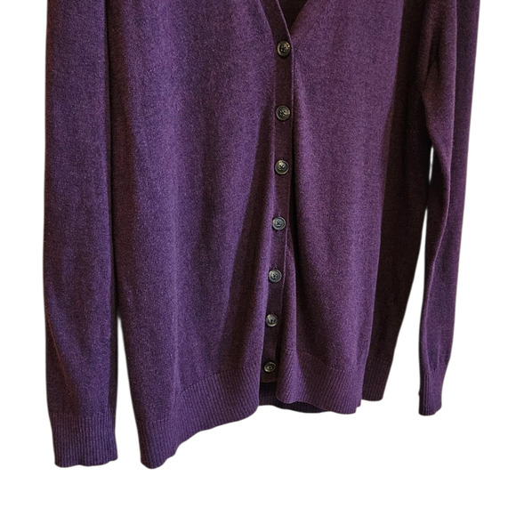 Gap Cartigan Sweater VNeck Button Front Purple Women's XLarge - Picture 3 of 7